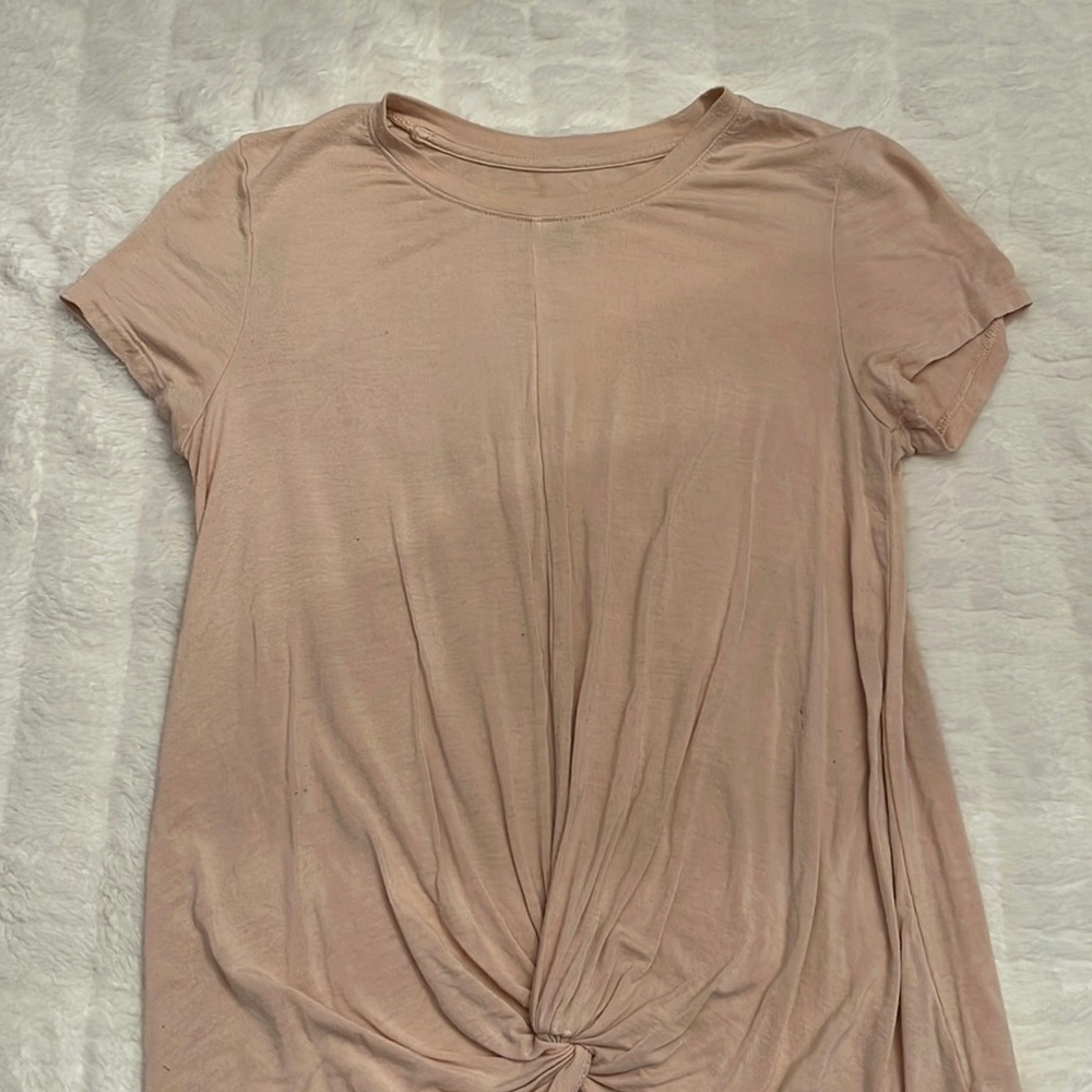 Rose Pink Knotted Shirt